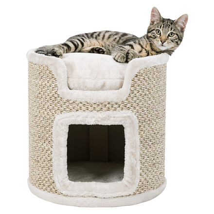 Odpočívadlo TRIXIE Ria Cat Tower světle šedé-přírodní 37 cm 1 ks