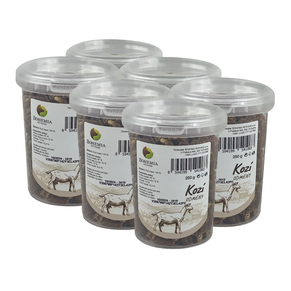 Bohemia Pet Food BOHEMIA 6x Kozí odměny 250g
