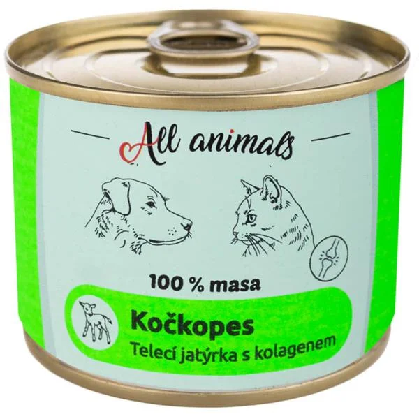 All Animals Telecí jatýrka s kolagenem pro psy a kočky