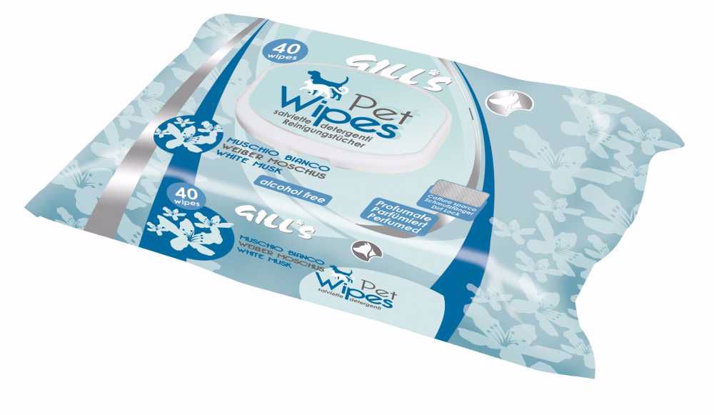 GILL´S Vlhčené ubrousky White Musk 40ks
