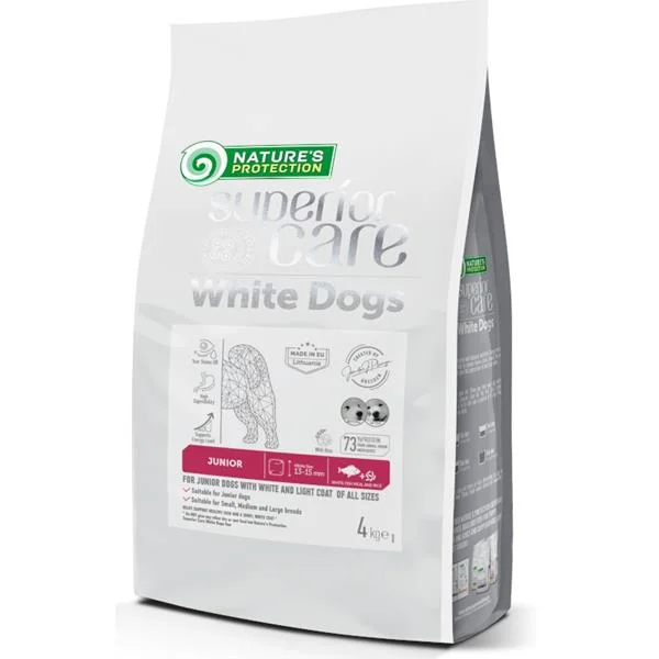 Nature’s Protection Superior Care Dog Dry White Dogs Junior White Fish 4 kg  4 kg 