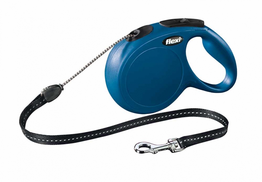 Vodítko FLEXI Classic NEW lanko 8 m/ 20 kg modrá
