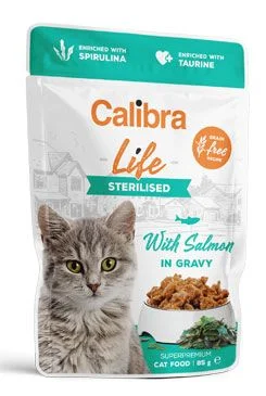 Calibra Cat Life kaps. Sterilised Salmon in gravy 85 g