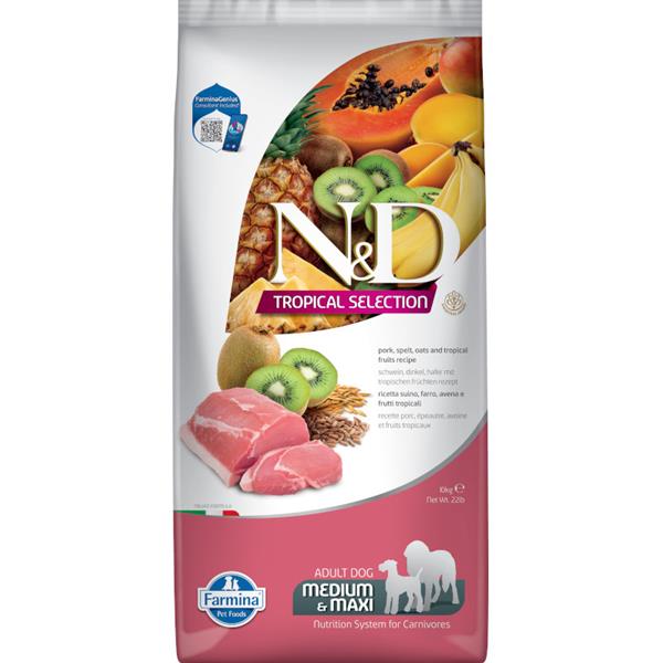 N&D TROPICAL SELECTION DOG Adult M/L Pork 10kg
