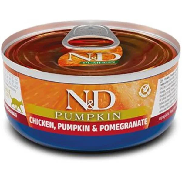 KONZERVA N&D CAT CHICKEN, PUMPKIN & POMEGRANATE 70 GR