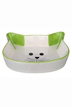 Keramická miska tvar kočičí hlava bílo/ růžová 0,25 l/ 12 cm