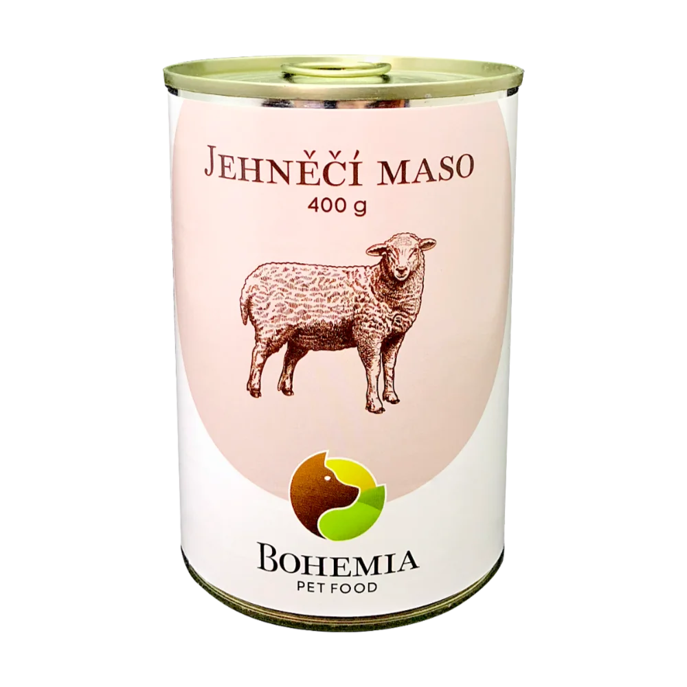 Bohemia Pet Food BOHEMIA Jehněčí maso ve vlastní šťávě 400 g