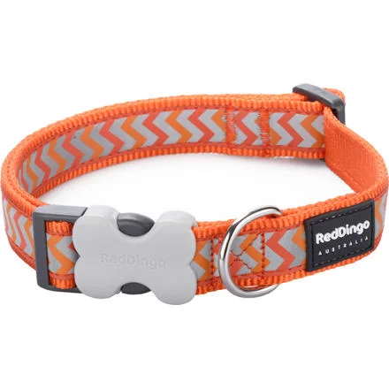 Obojek RD 12 mm x 20-32 cm - Ziggy Rfx - Oranžová