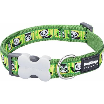 Obojek RD 25 mm x 41-63 cm - Panda Green