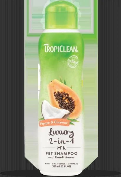 TROPICLEAN šampón papaja a kokos 355ml