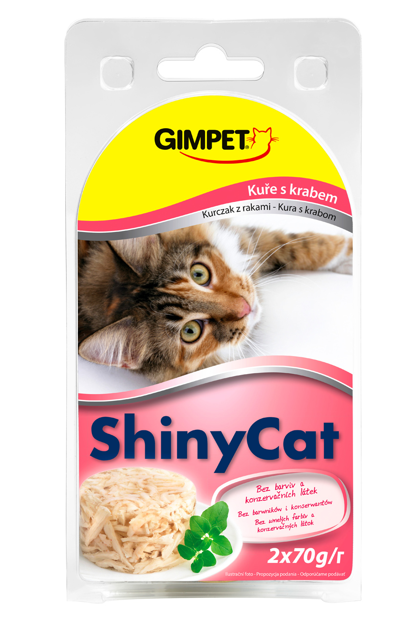 Gimpet ShinyCat kuře & krab 2x70g