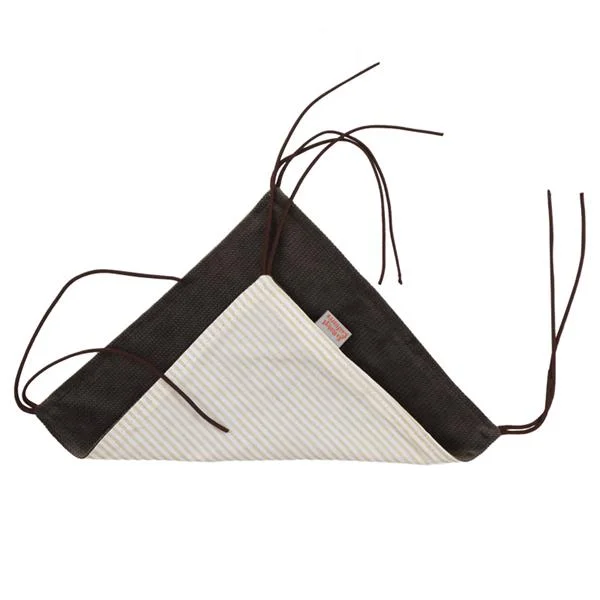 Samohýl Exclusive Pelech dr.savec závěsný S, béžovobílé proužky, čokoládový velvet 23x23cm