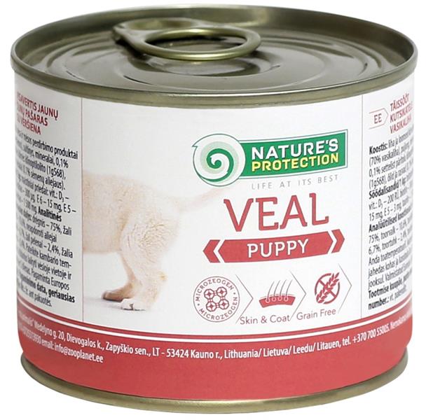 Nature’s Protection Dog konzerva Puppy Telecí 200g