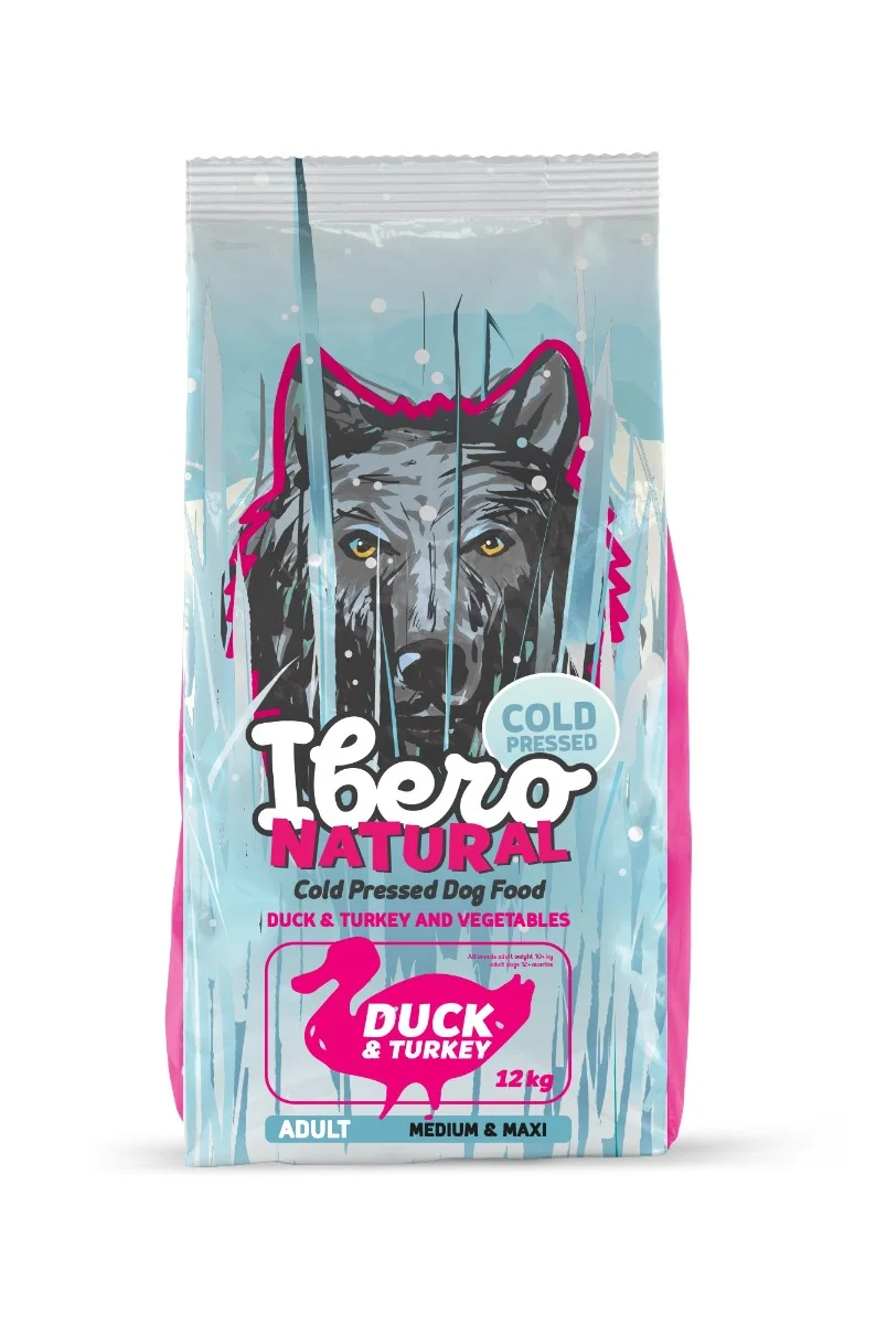 Ibero Cold Press Dog Adult Medium/Large Duck&Turkey - 4x3kg
