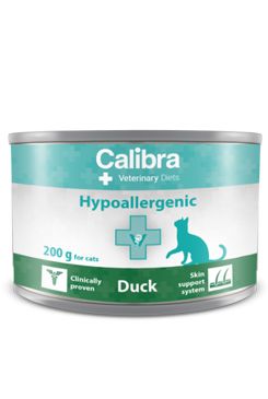 CALIBRA Veterinary Diets Hypoallergenic konzerva pro kočky Duck 200 g