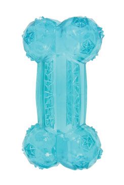 Hračka pes kost BONE TPR POP tyrkys Zolux 14 cm