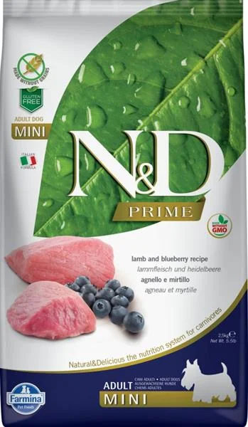 N&D PRIME DOG Adult Mini Lamb & Blueberry 2,5 kg