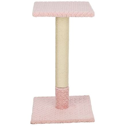 Škrabací sloupek BEANA, 69 cm, vzorovaný plyš, starorůžová 1 ks