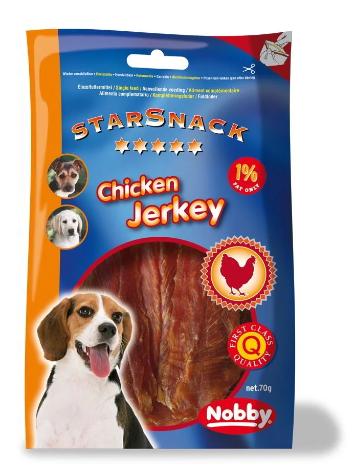 Nobby StarSnack Chicken Jerky pamlsek kuřecí filety 70g