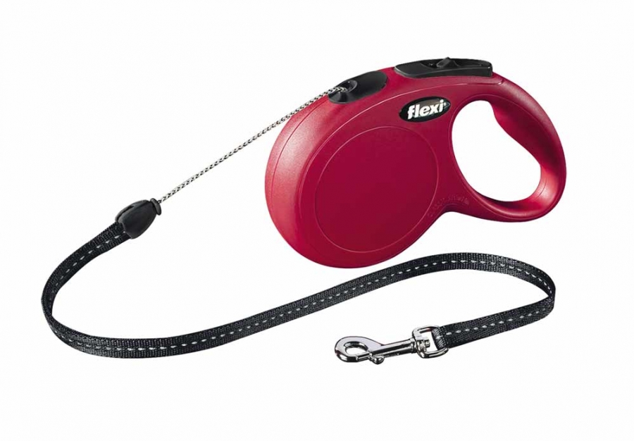 Vodítko FLEXI Classic NEW lanko 8 m/ 12 kg červená