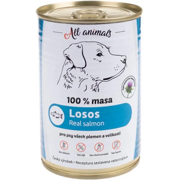 All Animals DOG losos mletý 400g