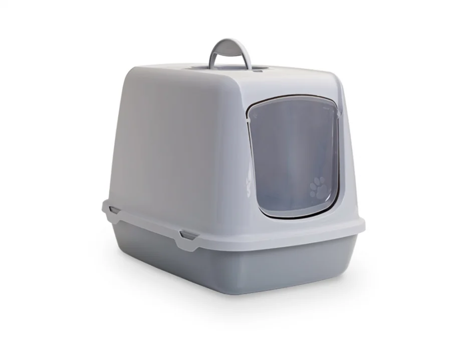 Beeztees Toaleta pro kočky OSCAR šedá/bílá  50X37X39cm