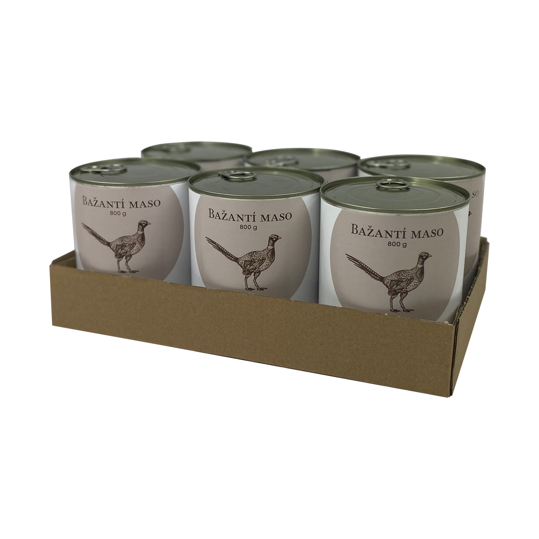 Bohemia Pet Food SIX PACK BOHEMIA Bažantí maso ve vlastní šťávě 800g