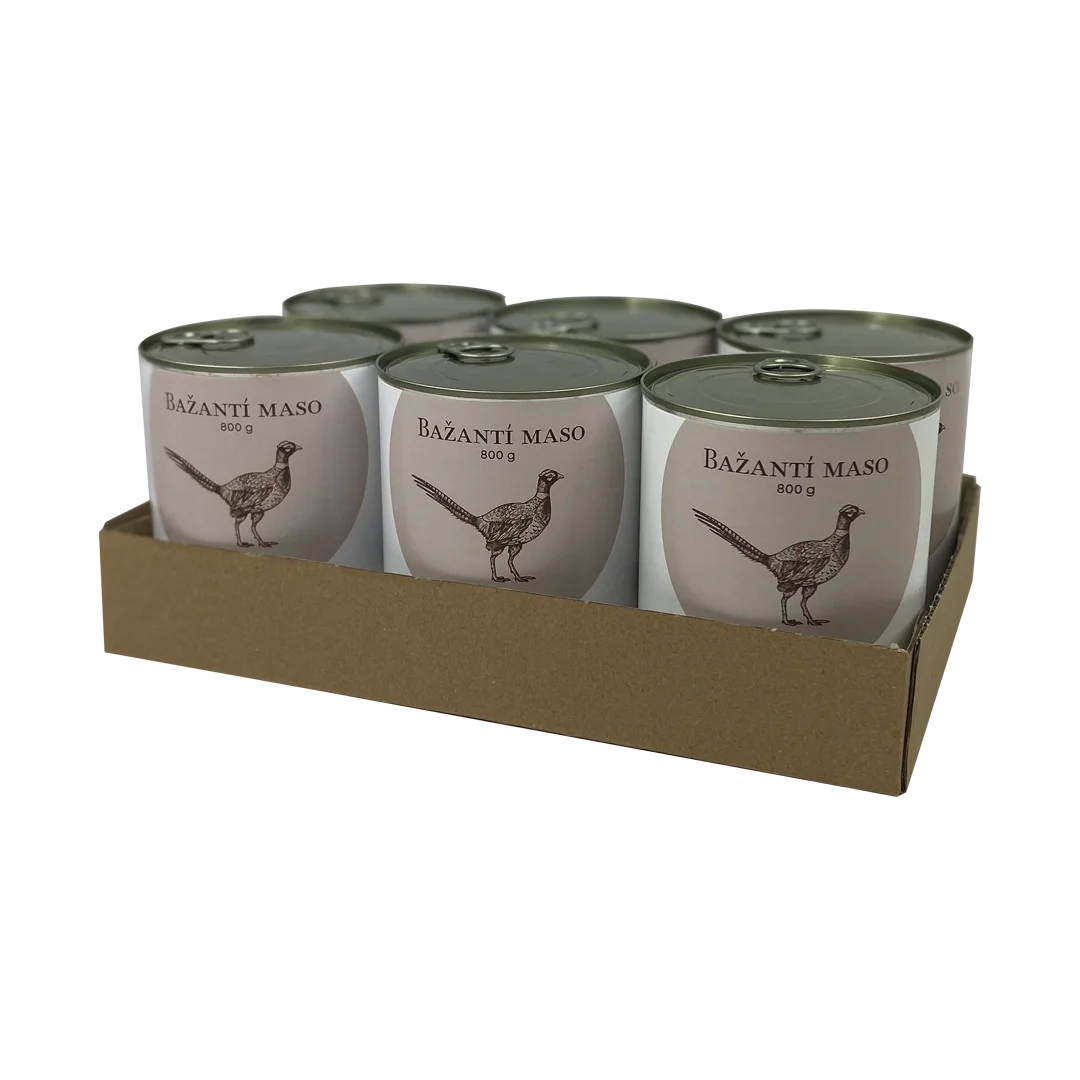 Bohemia Pet Food SIX PACK BOHEMIA Bažantí maso ve vlastní šťávě 800g