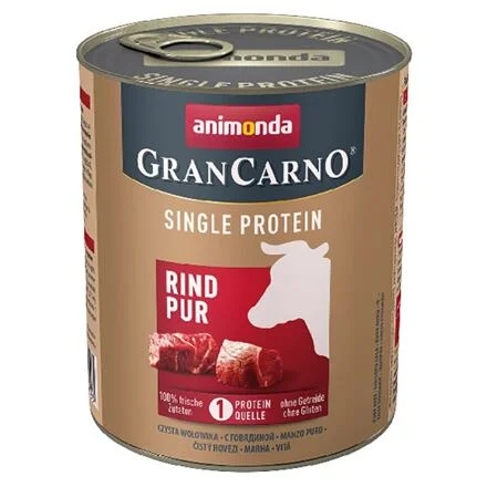GRANCARNO Single Protein - čisté hovězí, konzerva pro psy 800g