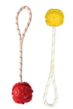 Plovoucí vrhací míč na šňůře - plný 4,5cm/35cm