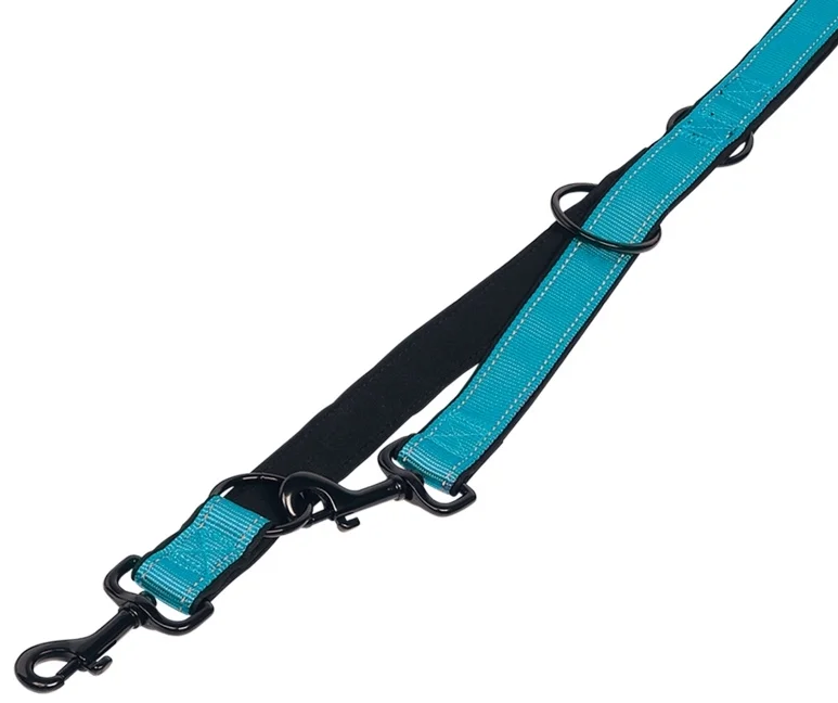 Nobby Classic Reflect Soft vodítko neoprén 200cm / 10-15mm tyrkysová