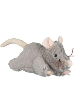 Plyšová myš šedá, robustní 15 cm