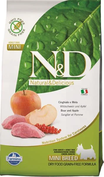 N&D Prime Boar & Apple Adult Mini pro malá plemena psů 2,5 kg