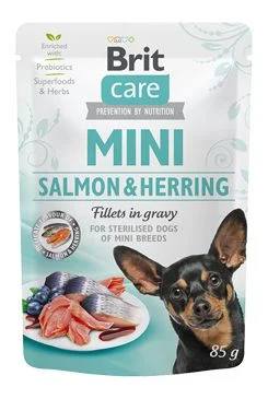 Brit Care Mini Salmon&Herring sterilised fillets in gravy 85g