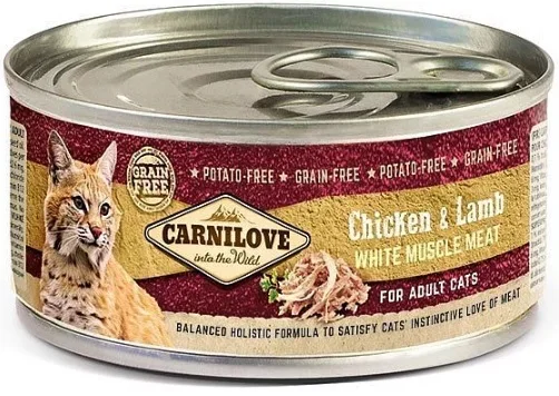 Carnilove White konz Mus Meat Chicken&Lamb Cats 100g