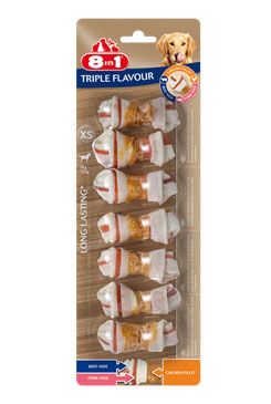 Kosti žvýkací 8in1 Triple Flavour XS 7 ks