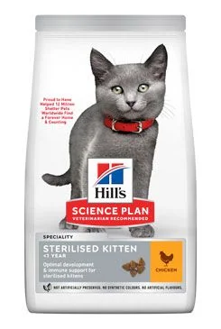 Hill's Fel. Dry SP Kitten Steril. Cat Chicken 1,5kg