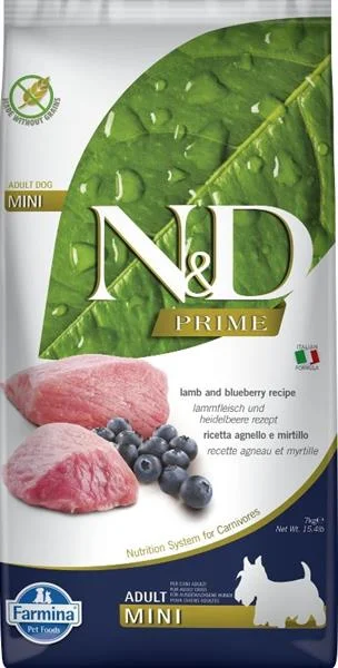 N&D PRIME DOG Adult Mini Lamb & Blueberry 7 kg 