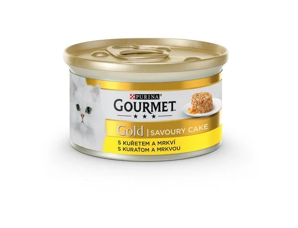 Gourmet Konzerva GOURMET Gold Sav.Cake kuřecí a mrkev 85g