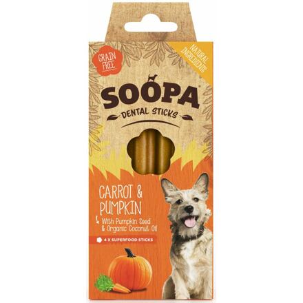 Dentální tyčinky Soopa s mrkví a dýní 100 g