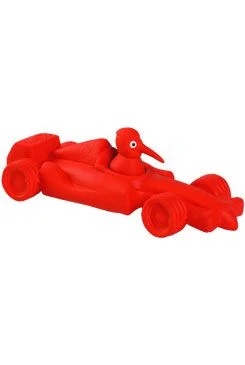 Hračka pes FORMULA latex,pískací,červená KW 19 cm