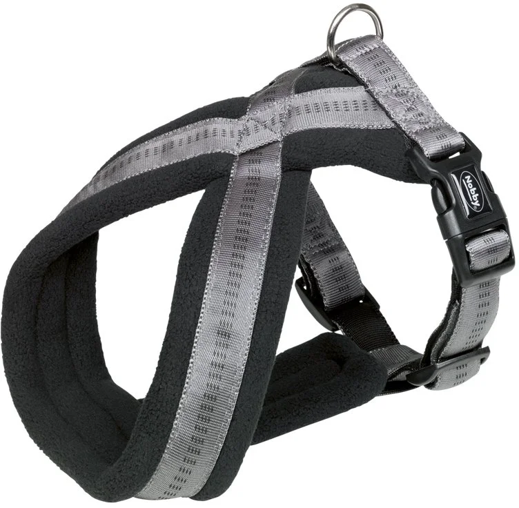 Nobby SOFT GRIP COMFORT postroj do X šedý L/XL 70-100cm