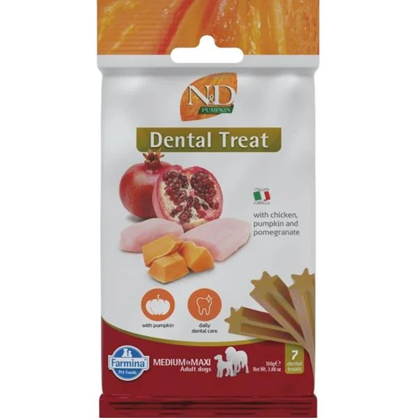 N&D PUMPKIN Dog Dental Snack Chicken Medium & Maxi 100 g