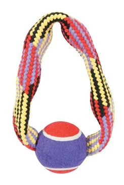 Hračka pes TENNIS BALL ROPE kruh Zolux 23 cm