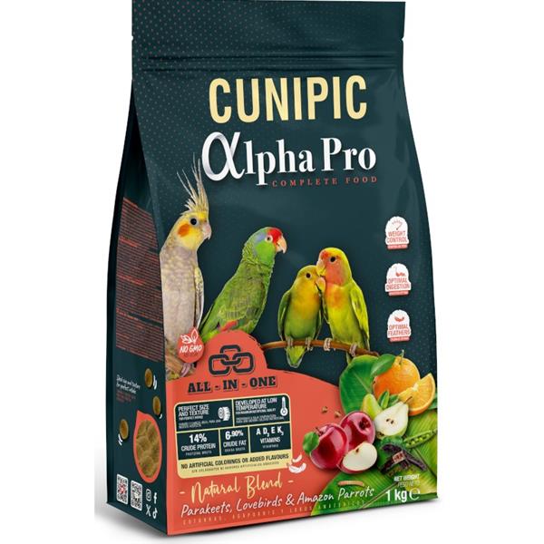 Cunipic Alpha Pro papoušek střední Natural  1 kg