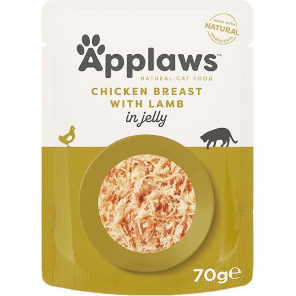 Kapsička APPLAWS Cat Pouch Chicken with Lamb in Jelly 70 g