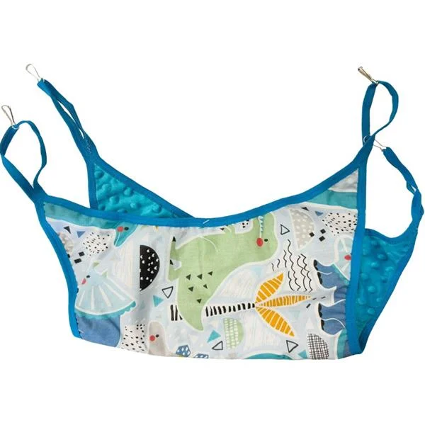 Samohýl Exclusive Pelech dr.savec závěsný loďka, dinosauři, tyrkys. minky 30x30cm