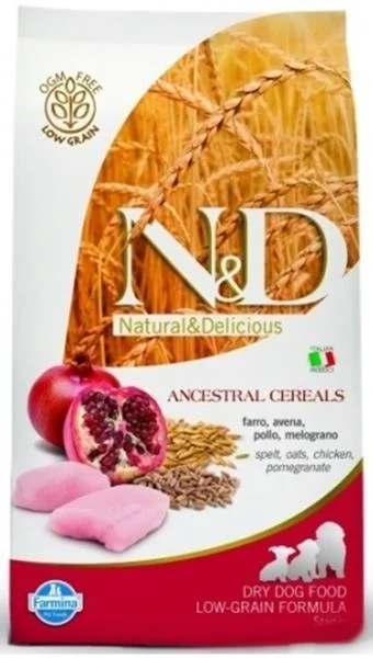 N&D ANCESTRAL GRAIN Dog LG Chicken, Spelt, Oats & Pomegranate Starter Puppy All Breeds 800 g