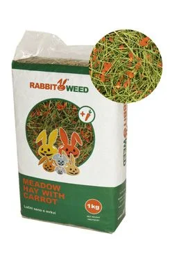 Seno luční s mrkví RabbitWeed 1 kg