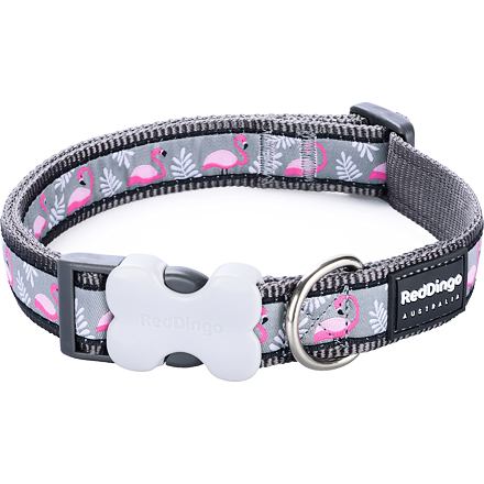 Obojek RD 20 mm x 30-47 cm - Flamingo Cool Grey